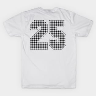 Plaid Number - 25 - Dark T-Shirt